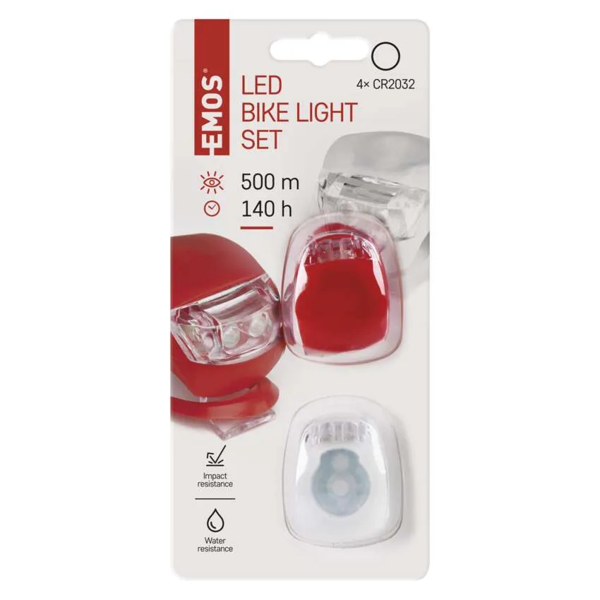 LED svítilna na kolo přední + zadní, P3921, 10lm, 2 x CR2032, EMOS