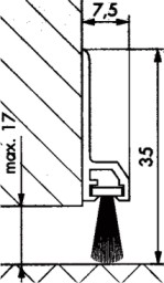 Lacné & samolepiace s kefou (PDS-2 B ZK) (100cm biela blister)
