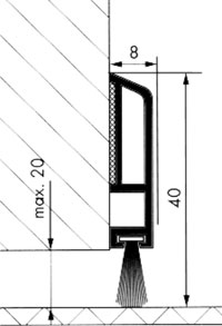 Dekoratívne samolepiace tesnenie s kefou DECO/COMFORT(PDS-B ZK)