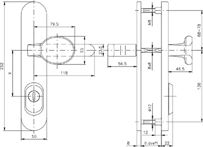 Rostex bezpečnostné kovanie RX1-50 SOLID