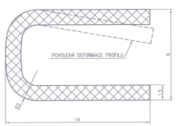 Silikonový profil U - š.6mm (černý)