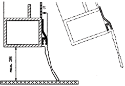 ADS GL 2005 / čierna guma 35 mm - Tesniaca lišta na garážové (sklápacie) vráta (300cm)