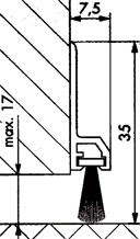 Tesnenie dverí - Lacné s kefou (PDS-2 B)