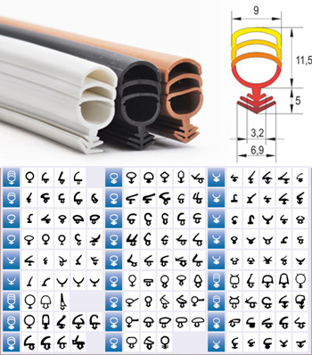 UNIVERSEAL + Variabilné odtrhávacie TPE tesnenie PVC okien
