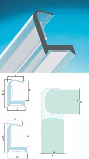 Samolep. profil G2G ochranný rohový 90 ° pre sklo 10-10,8 mm