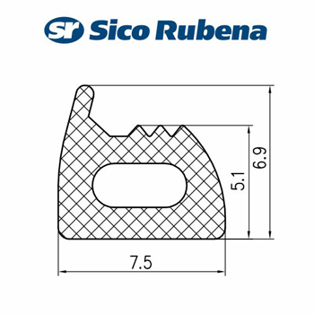 Silikonový zasklívací profil JP 03 (transparentní / návin 25 m)