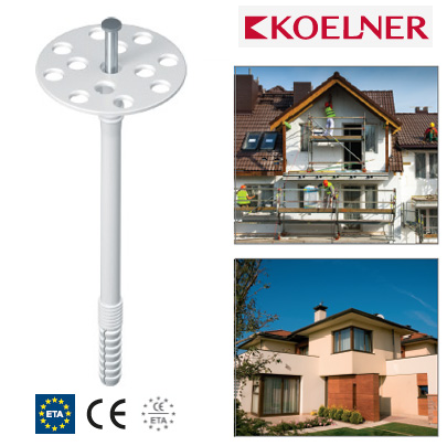 KI-10M Fasádní hmoždinka se zatloukacím kovovým trnem (10 x 90 mm)