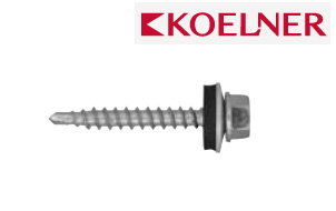 OD Samovrtné šrouby 4,8 x 35 mm do dřeva s EPDM podložkou "farmářské šrouby’’ (4,8 x 35 mm / šestihranná hlava SW8 / RAL8014)