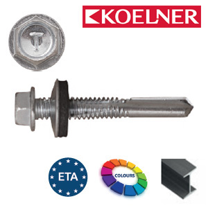 ON Samovrtné šrouby - vrtná kapacita 12 mm (5,5 x 32 mm / šestihranná hlava SW8 / EPDM těsnění / zinek bílý)