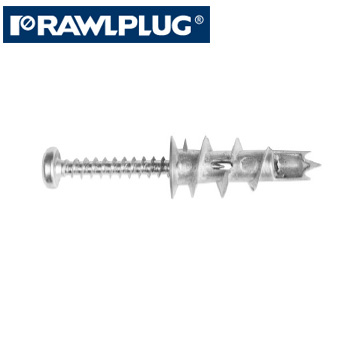 R-DRA-02PLUS Závrtná hmoždinka do sádrokartonu DRA-02-PLUS s vrutem 4,5x34, kov/pozink, 100ks/bal, RAWLPLUG