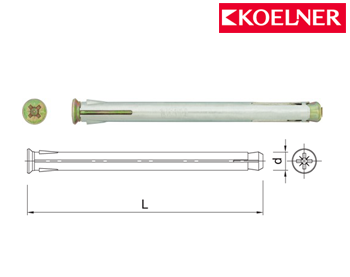 O - kovová rámová kotva pro montáž okenních a dveřních rámů (10 x 202 mm)
