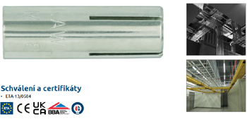 R-DCA Plášťová kotva s vnitřním závitem (M10 / 12 x 40 mm / bílý zinek)