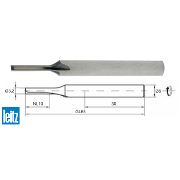 Stopková fréza 3,2x6x65mm, monolit, LEITZ