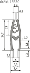 Polypropylénový držiak STRIBO 15630 H 300