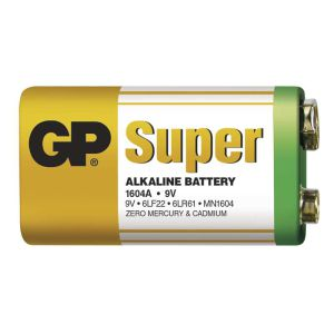 GP SUPER alkalická batéria 9V (6LF22, 1604)