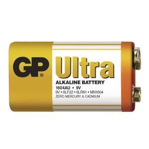 GP ULTRA alkalická batéria 9V (6LF22, 1604)