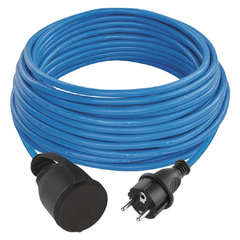 Prodlužovací kabel počasí odolný (-35°C až +60°C), 20m, 1 zásuvka, IP44, silikonová izolace