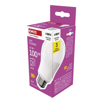 LED žárovka Classic A60 / E27 / 13 W (100 W) / 1521 lm / neutrální bílá