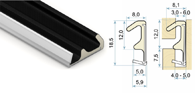 Tesniace profil Q-LON 3096 - vstupné dvere