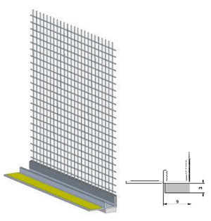 A/04 Začišťovací okenní profil 9mm s perlinkou VERTEX, UV, tl.3mm/2,40m