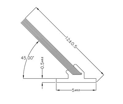 RM545-120BS01 Flexibilné kefka šikmý 45 °