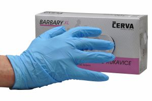 Rukavice BARBARY jednorázové nitrilové / 100 ks v bal.