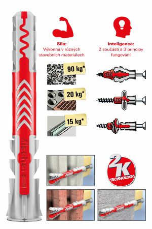 Fischer predĺžená hmoždinka DUOPOWER - pre všetky podklady