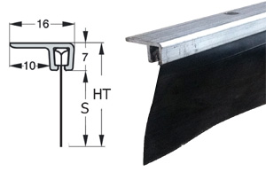 Tesniaca lišta striebro F3 s EPDM gumou hr. 0,5 mm