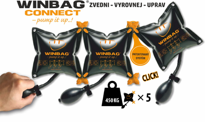 WINBAG CONNECT vzduchový vymedzovací klin 2-50mm s konektorom, do 135kg