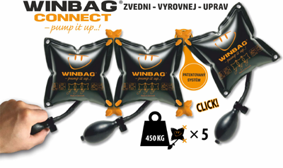 WINBAG CONNECT vzduchový vymedzovacie klin 2-50mm s konektorom, do 135kg