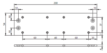 A280 Montážní plech (stříbrná)