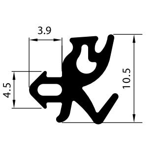 S-1182 Těsnící profil do PVC oken - ALUPLAST