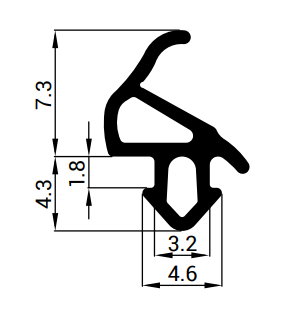 S-1559 Těsnící profil do PVC oken - ALUPLAST