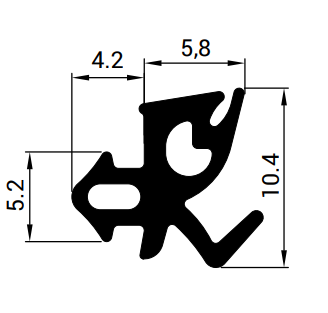 S-1152 Těsnící profil do PVC oken - KÖMMERLING