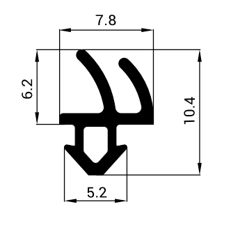 S-1388 Těsnící profil do PVC oken