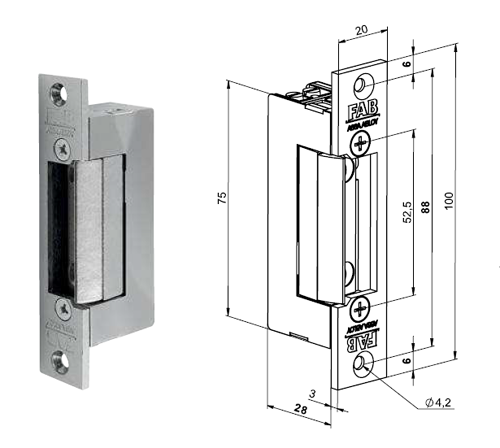 BEFO 1211MB Zámok elektrický PROFI s mechanický blokovaním 12V