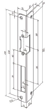 EL 000475 Čelné plech 32440-4, pozink, L - effeff