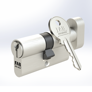 Oboustranná cylindrická vložka s knoflíkem FAB 1.02