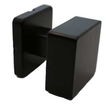 Dveřní kování K5 DESIGN/H knoflík pevný RAL9005 černá, čtvercové, 53mm