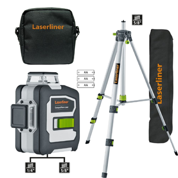 CompactPlane-Laser 3G Set 150 cm, trojrozměrný laser s horizontálním a dvěma vertikálními 360° laserovými kruhy