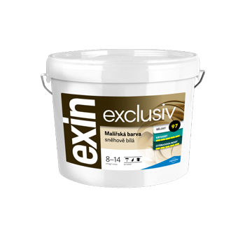 EXIN EXCLUSIV - Brilantne biela extra krycia maliarska farba