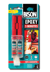 BISON EPOXY 5 min - dvojzložkové číre epoxidové lepidlo