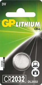 GP lítiová gombíková batéria CR2032 3V (20x3,2mm) 1ks / blister