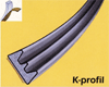 Samolepiace tesnenie K - 9 x 4 mm