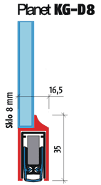 Padací prah Planet KG D8