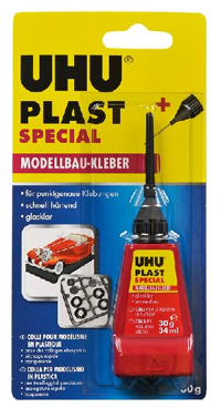 UHU PLAST special, ihla, blister, plasty, modely