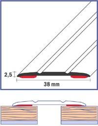 Prechodový profil 38 mm / samolepiaci