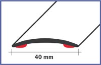 Prechodový profil 40 mm na koberce / samolepiaci