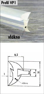 Profil VP1- zasklievací (transp.)