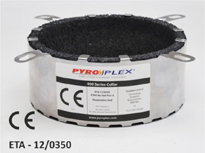 Protipožiarna potrubná manžeta Pyroplex rady 200 s označením CE